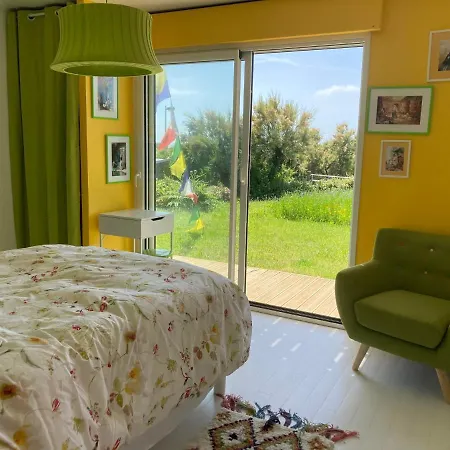 La Maison Bleue-sciotot-les Pieux Ubytování v soukromí Les Pieux